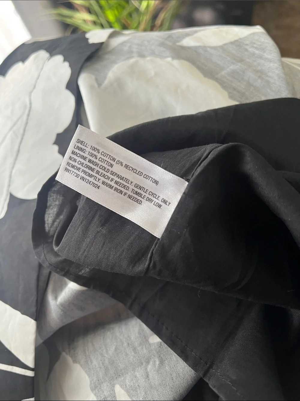 kate spade Black and White Floral A-Line Skirt